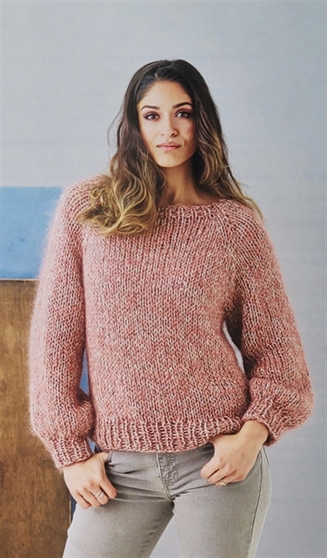 Raglansweater i Bella, Viola og Lamé